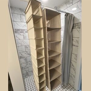 Squared Away Beige shelf Hanging Closet multiple shelves Storage Organizers